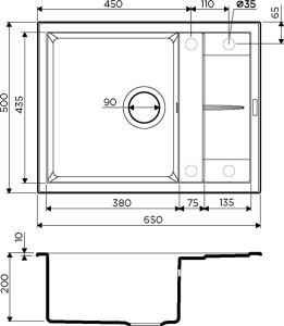 Кухонная мойка Omoikiri Sumi 65, 65х50, бежевый