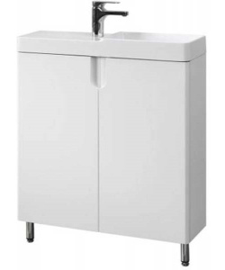 Умывальник Belux Кадис 800 / 800-01 белый матовый Solid Surface, 80х20 чаша слева