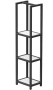Стеллаж напольный Millwood Венеция 1 дуб белый / черный