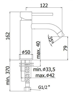 Смеситель для умывальника Paffoni Light LIG071BO
