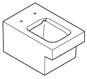 Подвесной унитаз Grohe Cube Ceramic 3924500H безободковый, белый