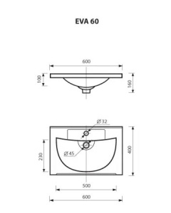 Умывальник Misty Evva 60