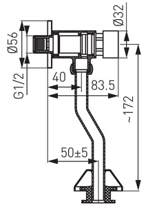 Кран для писсуара Ferro Z211