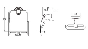 Держатель для туалетной бумаги Rose RG1005Q
