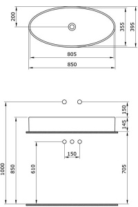 Умывальник Bocchi Vessel 1014-001-0125