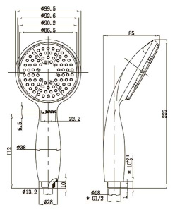Душевая лейка Lemark LM8001C