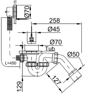 Сифон для ванны Styron STY-536