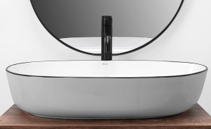 Умывальник Rea Cleo White Black Edge