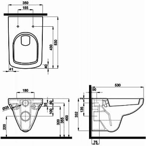 Комплект инсталляции Geberit Duofix Plattenbau + панель смыва Delta 21 + унитаз Kolo Nova PRO, белая