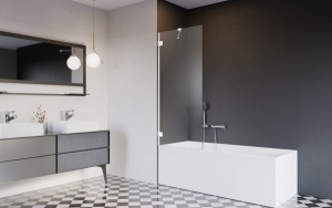 Душевая шторка на ванну Radaway Essenza Pro White PNJ, 60х150, прозрачный