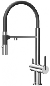 Смеситель для кухонной мойки Paulmark Gravity Gr213188-NI / Gr213188-CR с подключением к фильтру воды, хром