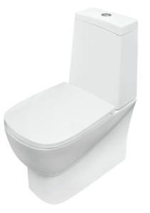 Напольный унитаз Sanita Luxe Infinity SL DM Slim (с крышкой SoftClose), белый