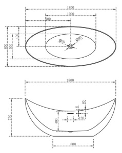 Акриловая ванна Abber AB9333