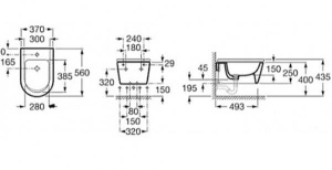 Подвесное биде Roca Inspira Round, белый