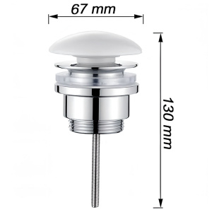 Сифон для умывальника McAlpine с универсальным донным клапаном Roxen U01W (white) и гофрой