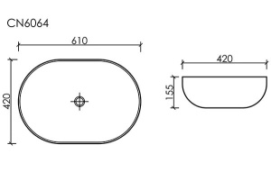 Умывальник CeramicaNova Element CN6064