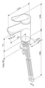 Смеситель для умывальника AM.PM Sunny F85C02100