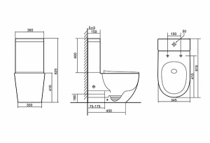 Напольный унитаз Triton-Pro Corso CO-3806, белый