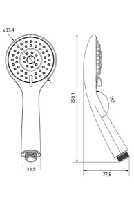 Душевая лейка Milardo Hand Shower 3803F87M18