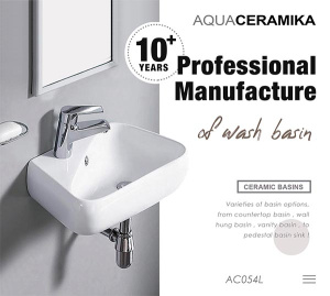 Умывальник Aquaceramika Piano AC054 L / R, 45х27 левый, белый