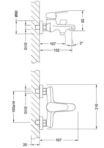 Смеситель для ванны Lemark Point LM0314C