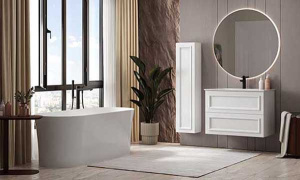 Ванна из искусственного камня Belux Берген Бг-1700 белый матовый Solid Surface