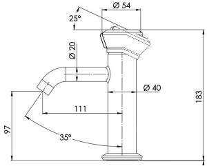 Смеситель для умывальника Remer Element ET12XV