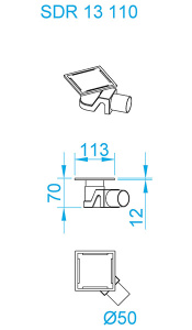 Душевой трап RGW SDR-13, 11х11 см