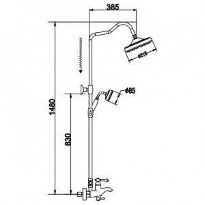 Душевая стойка Rose R0136