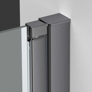 Душевая дверь Vincea Alpha VDP-3AL прозрачная профиль вороненая сталь, 60х195, прозрачный
