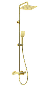 Душевая стойка Deante Therm Gold NAC_Z1HT / NAC_R1HT с термостатом, брашированное золото