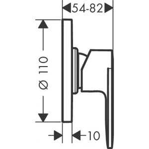 Смеситель встраиваемый Hansgrohe Vernis Blend 71649670 / 71649000 (1 функция), хром