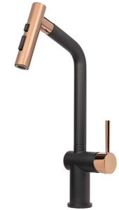 Смеситель для кухонной мойки Zorg ZRN 980128 Gunblack Gold Rosy / ZRN 980154 Gunblack Gold, золото