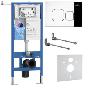 Комплект инсталляции 4 в 1 Roxen StounFix Dual Fresh 830081 с аромадозатором, хром глянец