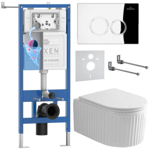 Комплект инсталляции 6 в 1 Roxen StounFix Dual Fresh 968245 с аромадозатором, хром глянец