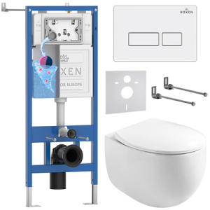 Комплект инсталляции 6 в 1 Roxen StounFix Dual Fresh 964170 с аромадозатором, белый