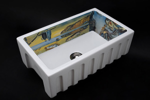 Кухонная мойка Omoikiri Mikura 76 с рисунком, 76х46, white, Dali