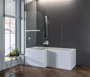 Душевая шторка на ванну Good Door SCREEN H-HT-80-C-CH, 80х140, прозрачный