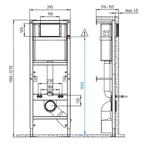 Инсталляция для унитаза Cersanit Vector S-IN-MZ-VECTOR