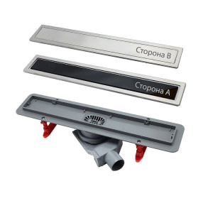 Душевой трап Pestan Confluo Premium Line Black Glass 2 в 1 (хром + черное стекло), 30 см