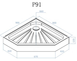 Душевой поддон Cerutti P91 / P101, 90х90