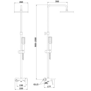 Душевая стойка Ganzer GZ51061