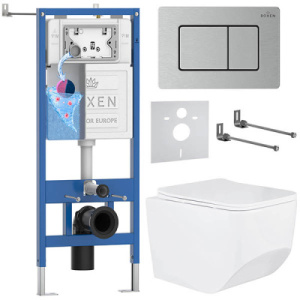Комплект инсталляции 6 в 1 Roxen StounFix Dual Fresh 968433 с аромадозатором, сатин