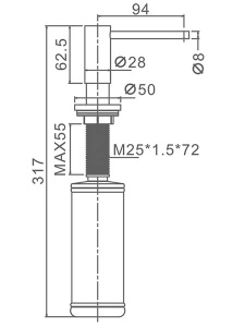 Дозатор для моющих средств Raglo R720.02.05
