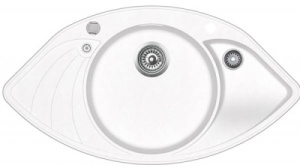 Кухонная мойка AquaSanita Papillon SCP151, 95х51, alba