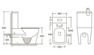 Напольный унитаз Cerutti Maiella CT10314 безободковый с крышкой Soft Close, белый