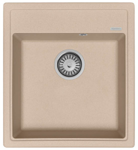 Кухонная мойка AquaSanita Rock SQR 100, 46х51, beige
