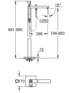 Смеситель для ванны Grohe Eurocube Joy 23667001