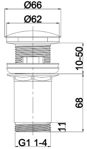 Донный клапан Whitecross A706CPB