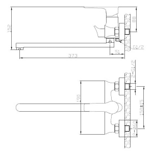 Смеситель для ванны AV Engineering AVJAR7-A236-263
